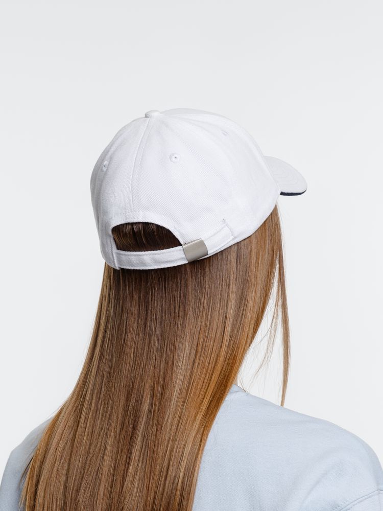 Бейсболка Spiker, белая с темно-синим-4