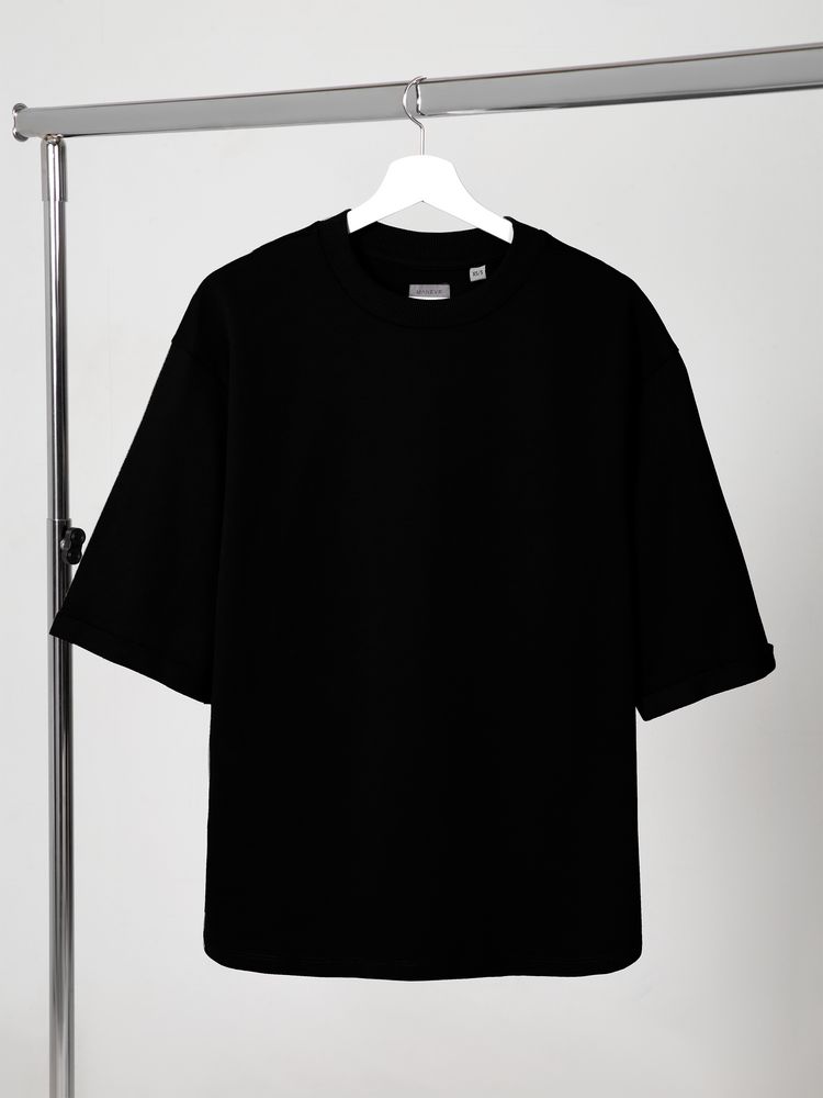 Футболка оверсайз унисекс Kosmos 2.0, черная-1