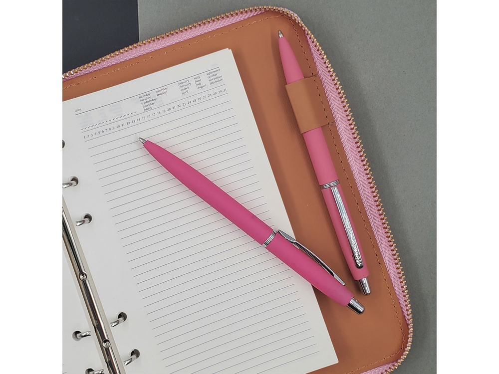 Ручка металлическая шариковая San Remo, софт-тач, 1.0 мм, ярко-розовый-3