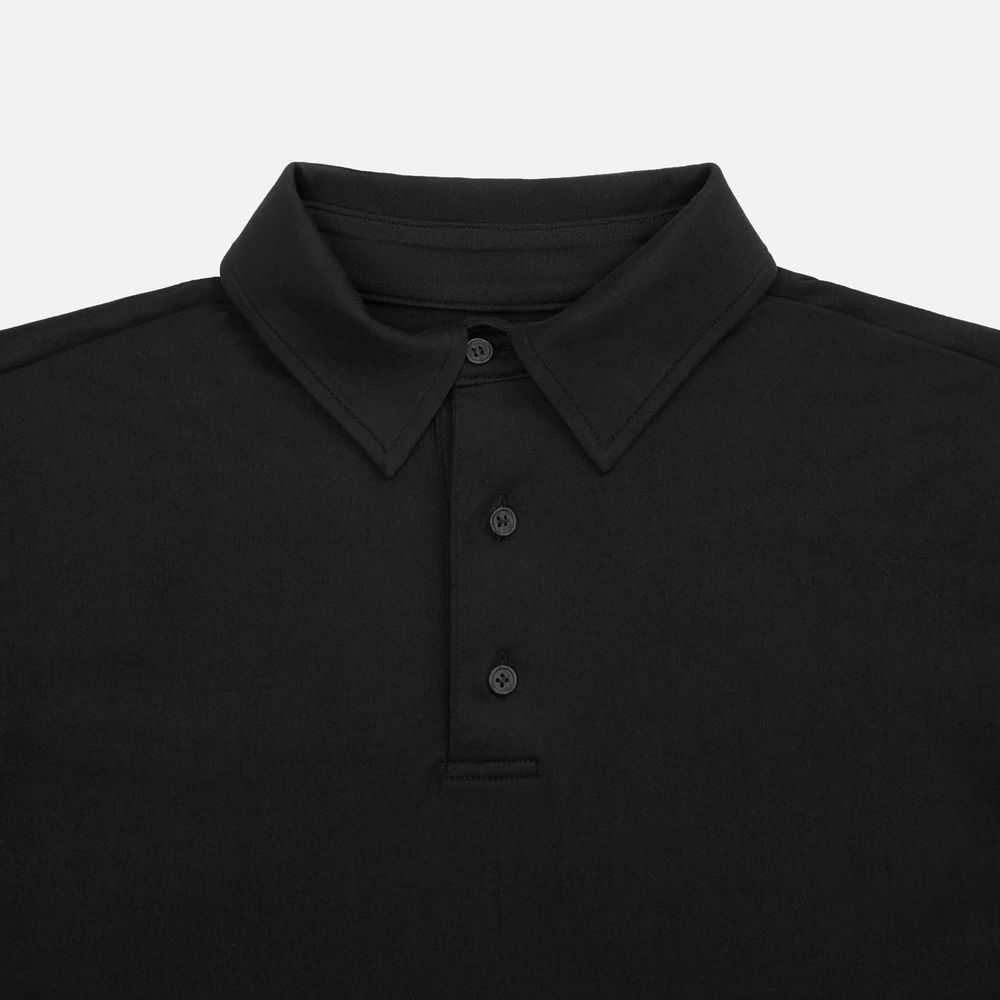 Рубашка поло унисекс Senti, черная-2