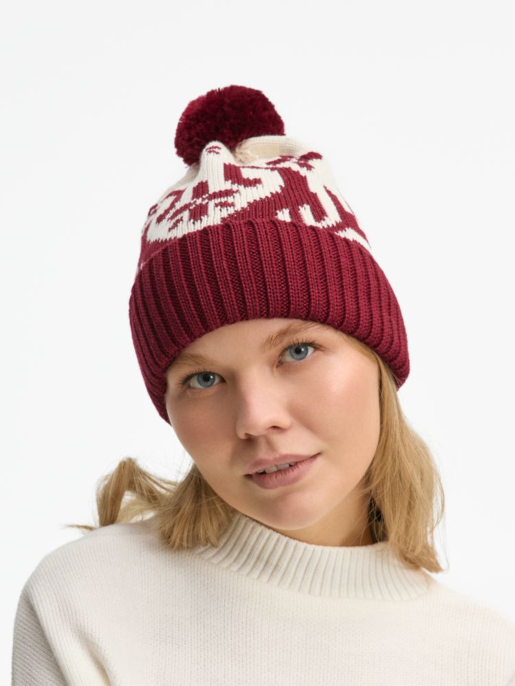 Шапка Wintertude, красная с белым-2