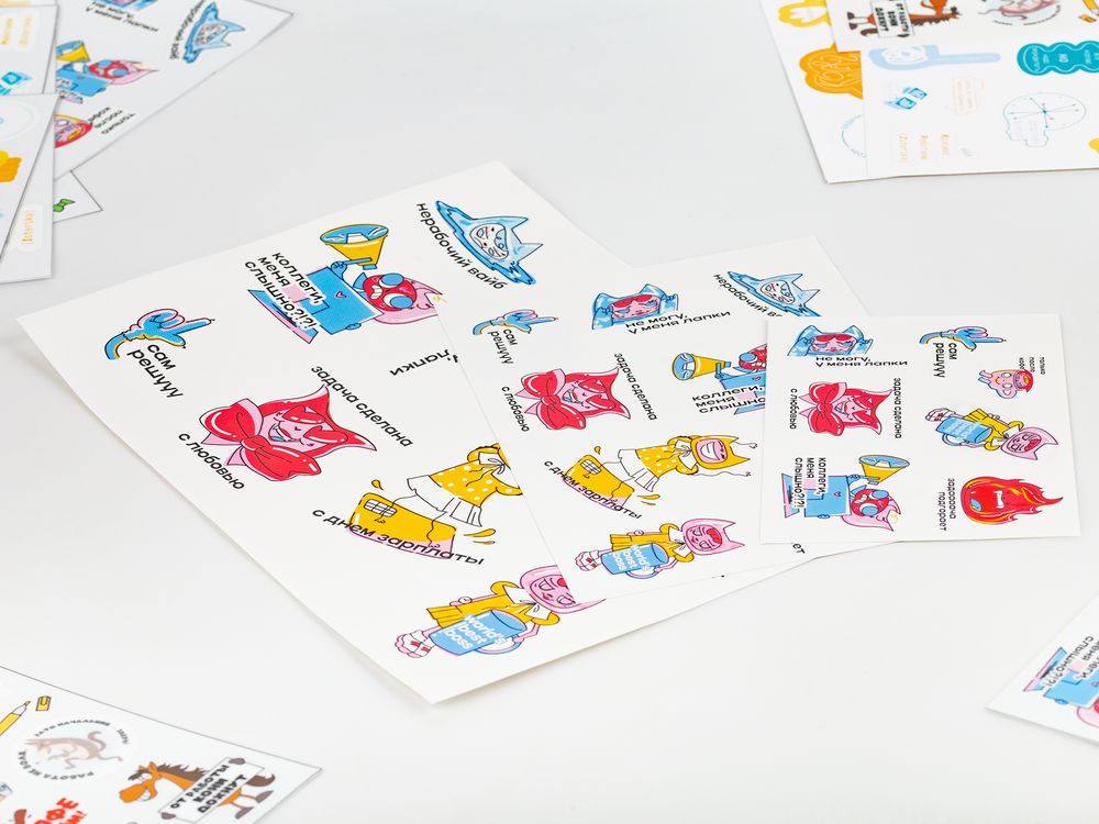 Наклейки бумажные Sticker Pack на заказ, L-1