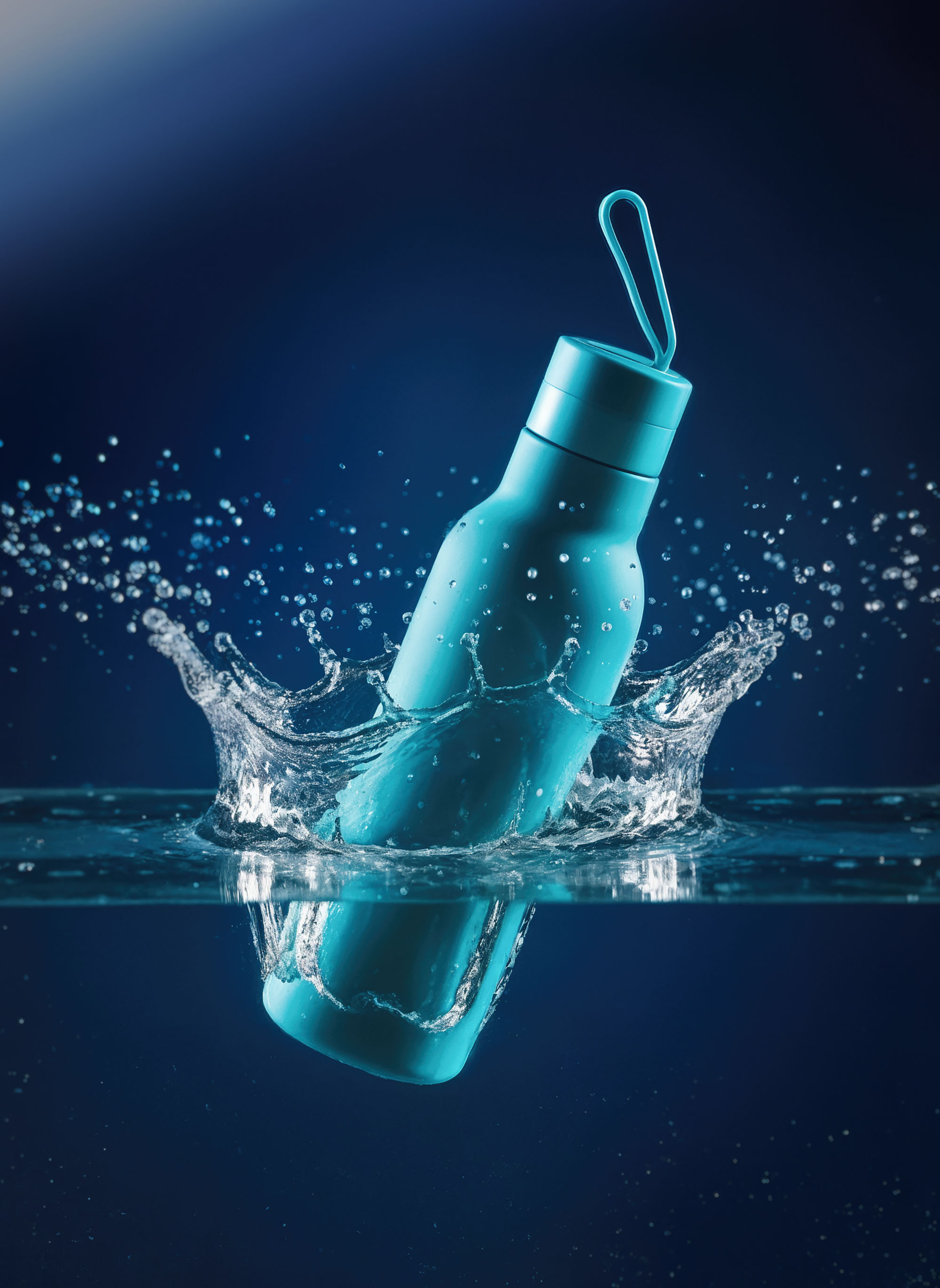 Бутылка для воды "Фитнес" 700 мл, покрытие soft touch-1