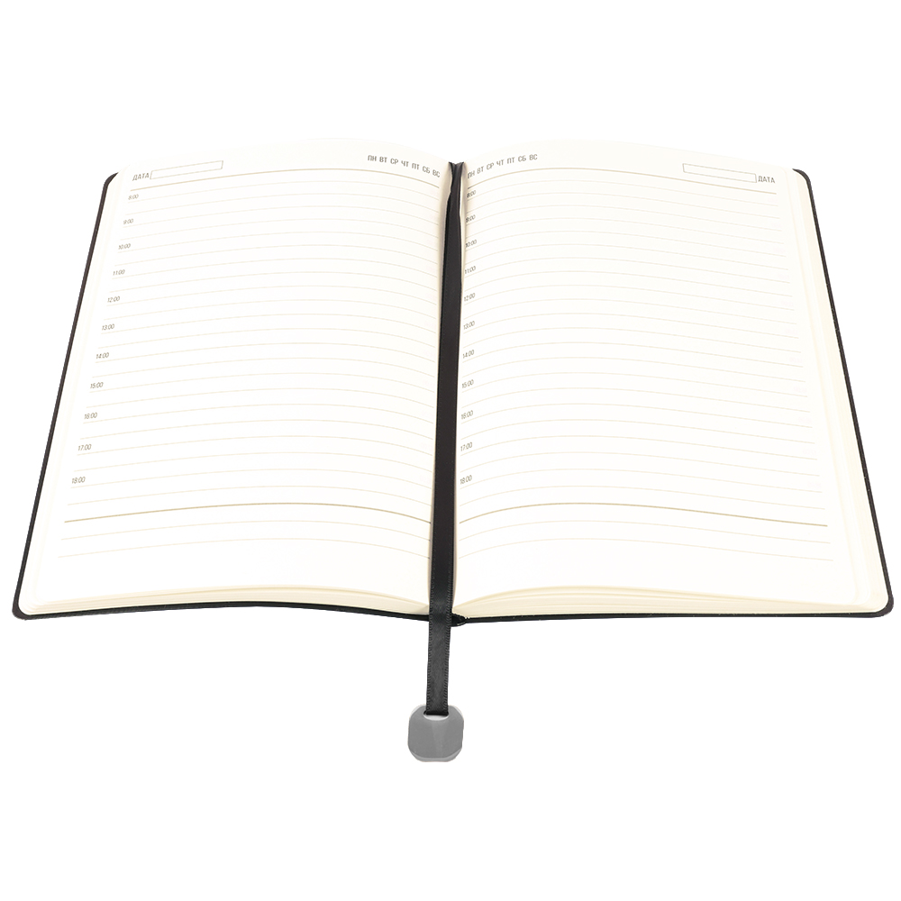 Ежедневник A5 недатированный Farfalla в мягком переплёте, Черный-3