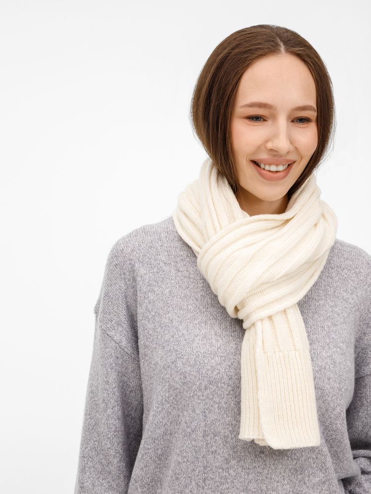 Шарф Bellish, белый (ванильный)-2