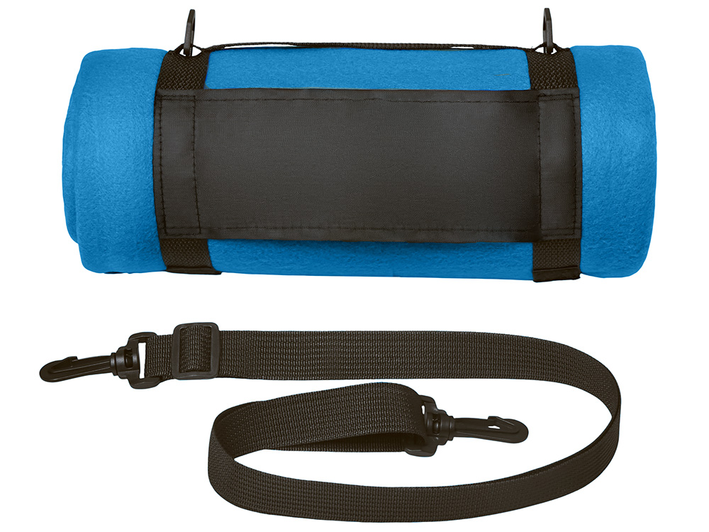 Плед Нежность с плечевым ремнем, синий-4