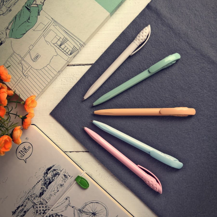 Ручка шариковая из антибактериального пластика GOLF SAFETOUCH, светло-голубой-4