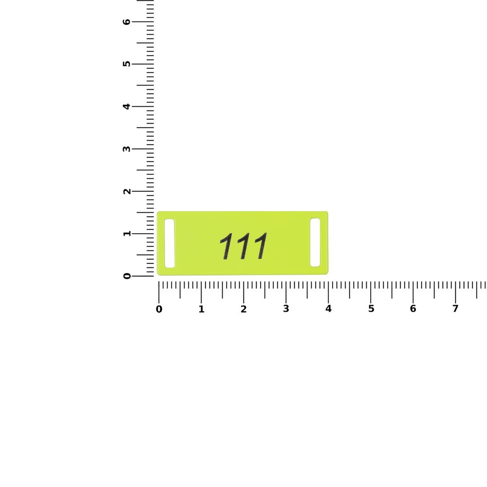 Шильдик металлический Kova, желтый неон-2