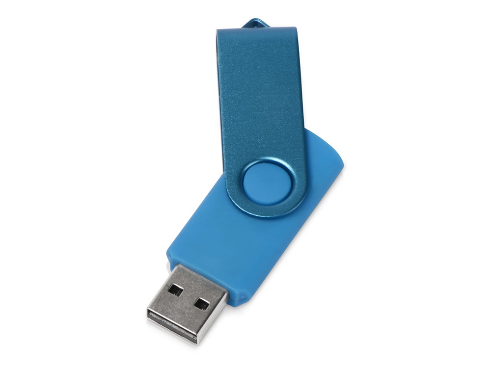 Флеш-карта USB 2.0 8 Gb Квебек Solid, голубой-1