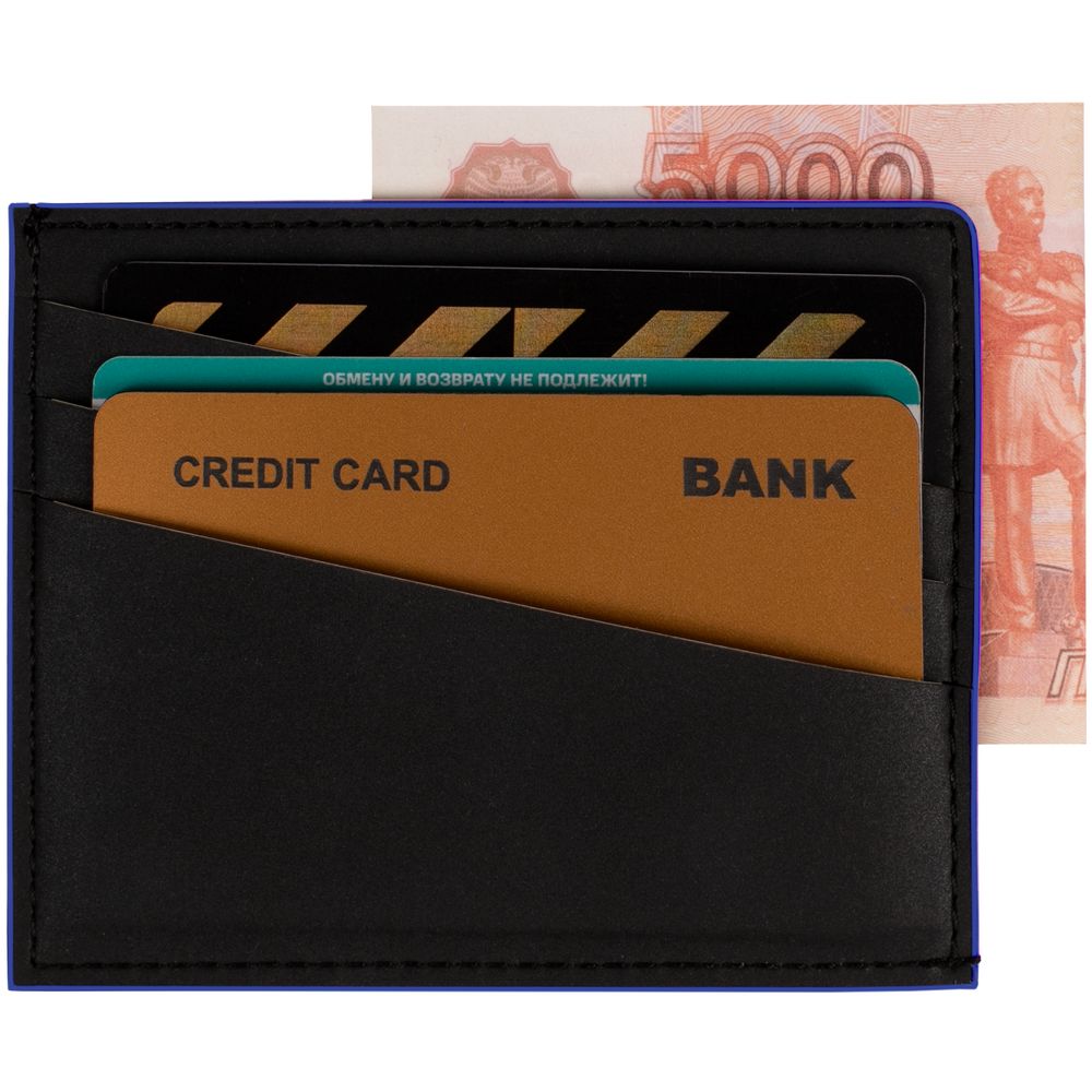 Картхолдер Multimo, черный с синим-1