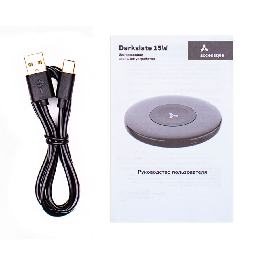 Беспроводное зарядное устройство Accesstyle Darkslate 15W,  черный, черный-6