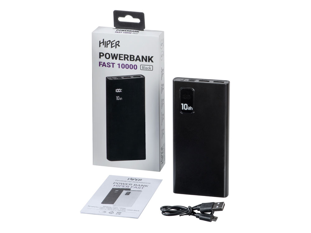 Портативный внешний аккумулятор FAST 10000 Black-7