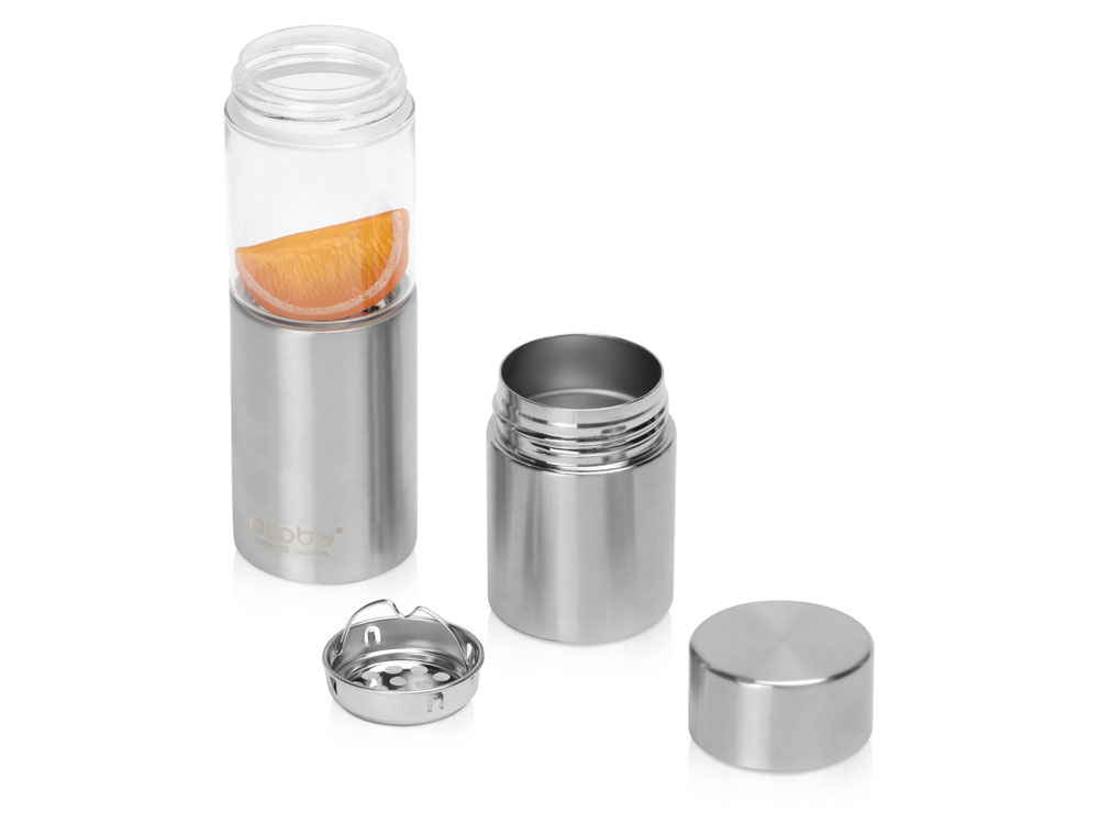 Бутылка для воды FLAVOUR U SEE, 460 мл, серебристый-2