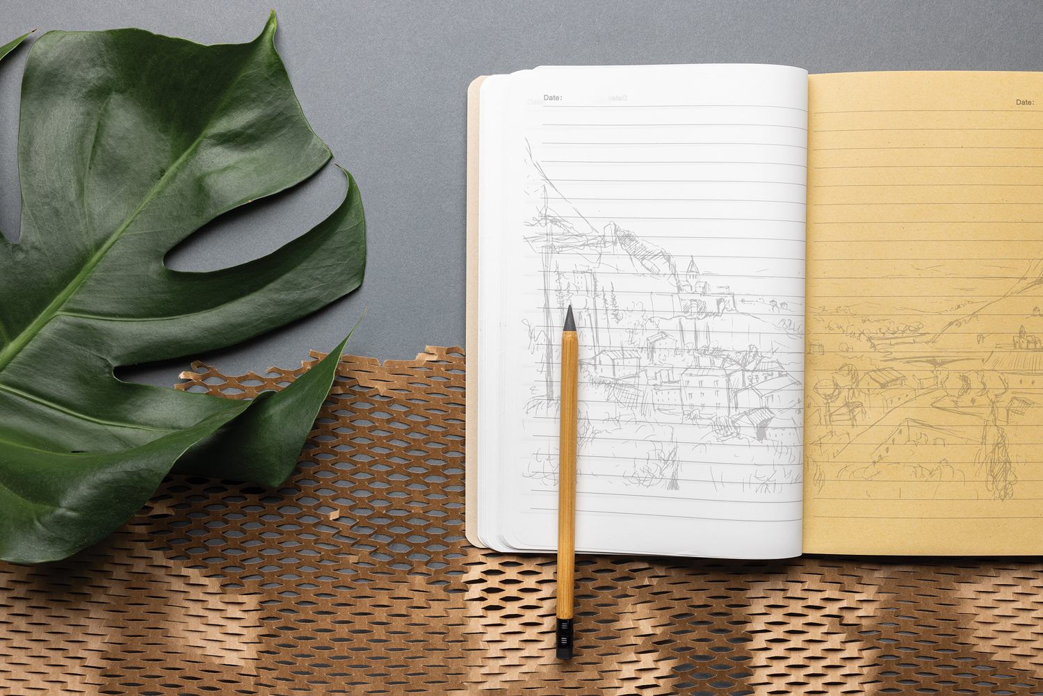 Блокнот Elowen из сахарного тростника, каменной бумаги и бамбука, А5-4