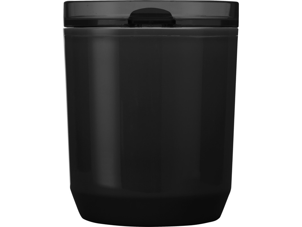 Hudson кружка из переработанного пластика с двойными стенками объемом 180 мл, сплошной черный-1