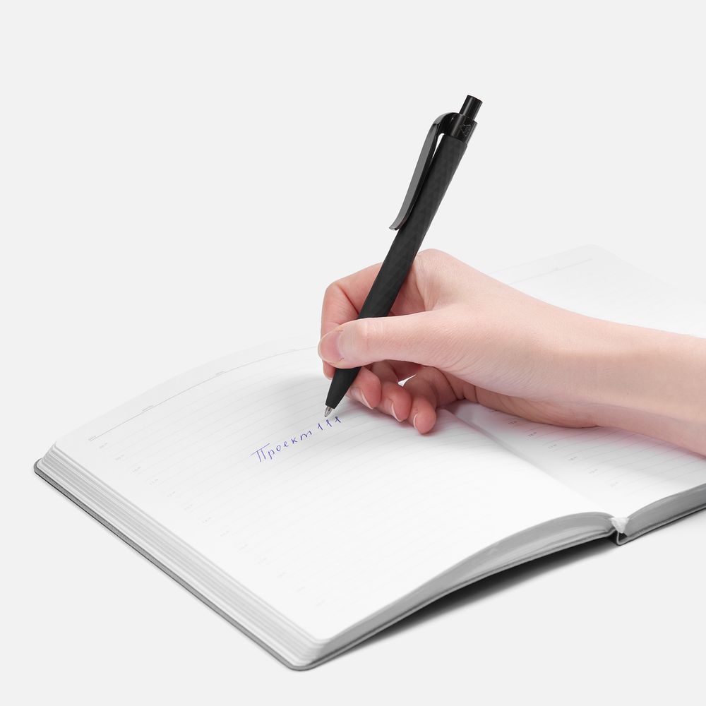 Ручка шариковая Prodir QS01 PRP-P Soft Touch, черная-6