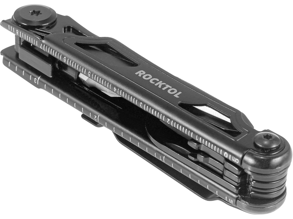 Нож-мультитул Rocktol 12 в 1, кожаный чехол, черный-3