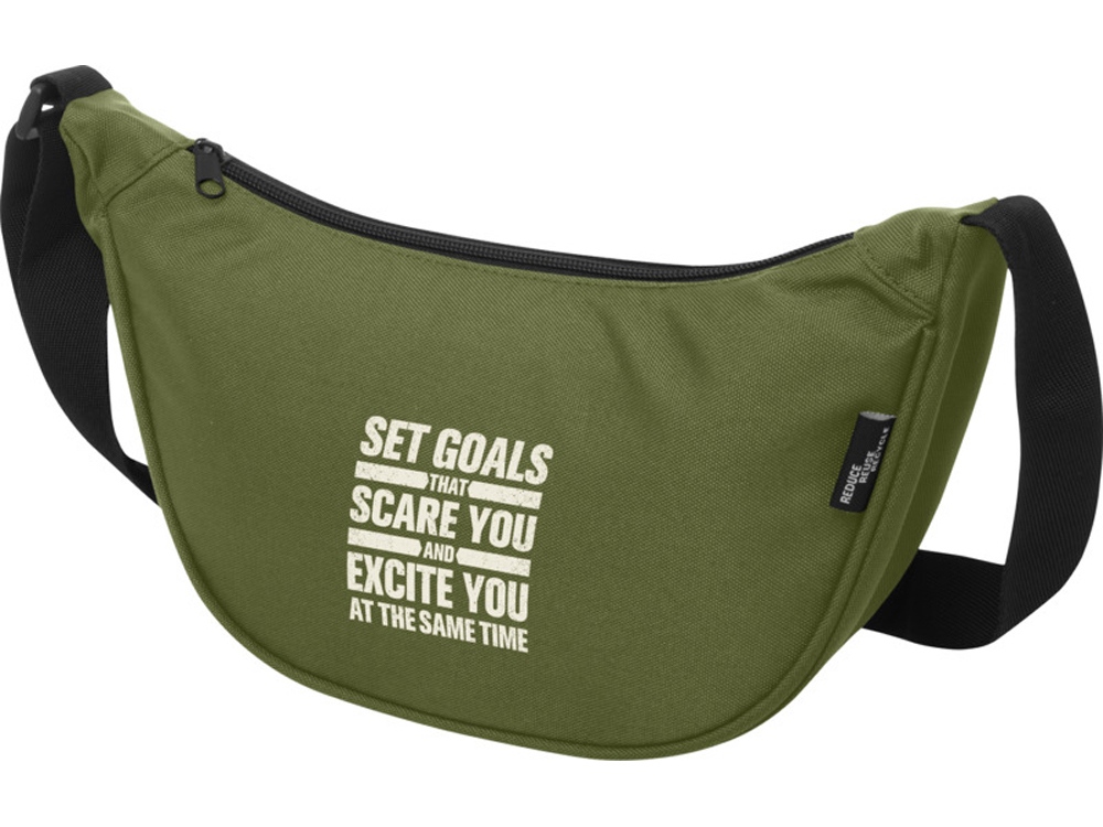 Byron поясная сумка из переработанных материалов объемом 1,5 л - Оливковый-4