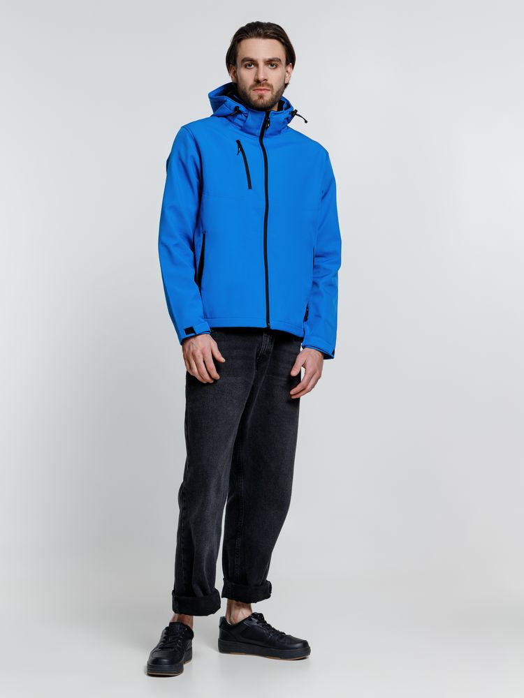 Куртка софтшелл мужская Zagreb, ярко-синяя-4