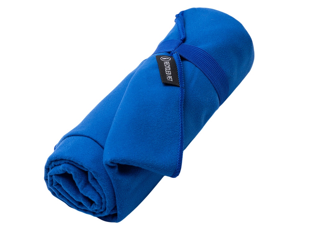 Легкое полотенце Gulpi  из микрофибры RPET с ремешком для складывания, 38*68 см, королевский синий-1