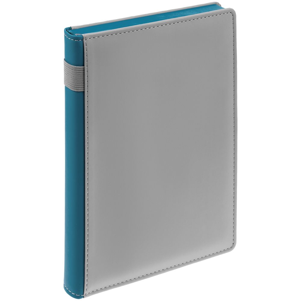 Ежедневник Spain Shall на заказ, недатированный, серый с бирюзовым-1