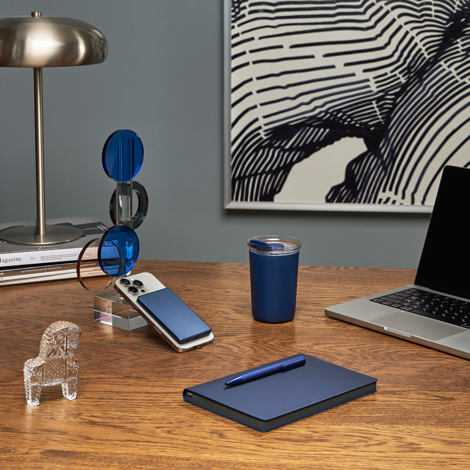 Термокружка вакуумная Strada, синяя-8