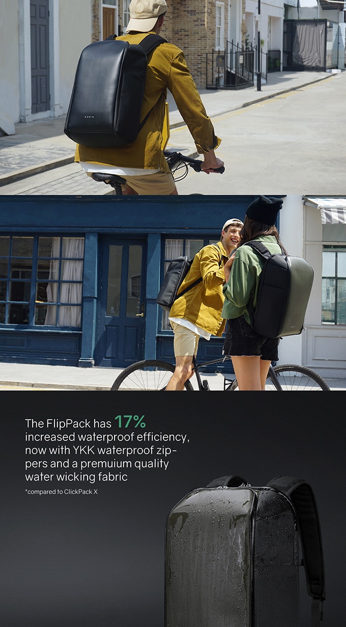 Рюкзак FlipPack 47х30х17 см, черный-23