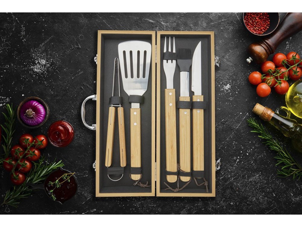 Churras Набор для барбекю из 5 предметов, natural-4