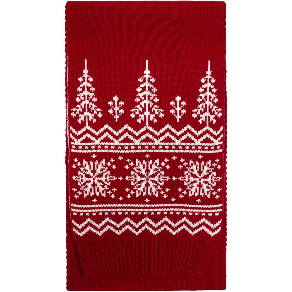 Шарф Elnik, красный с молочно-белым-0