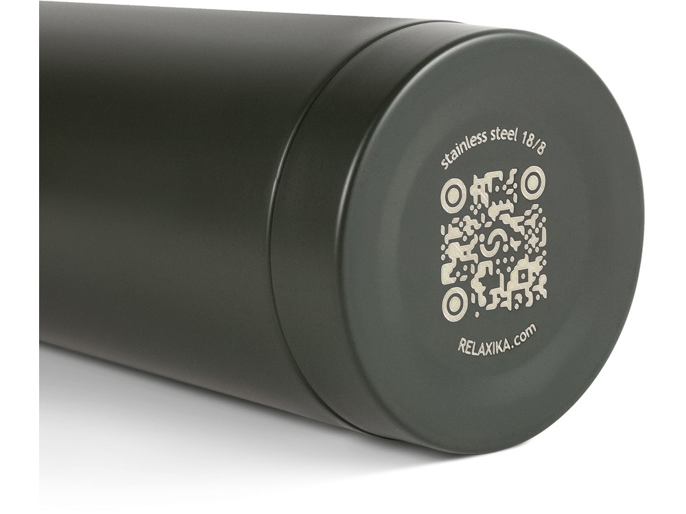 Термос Relaxika 101 (0,5 литра), хаки (без лого)-9
