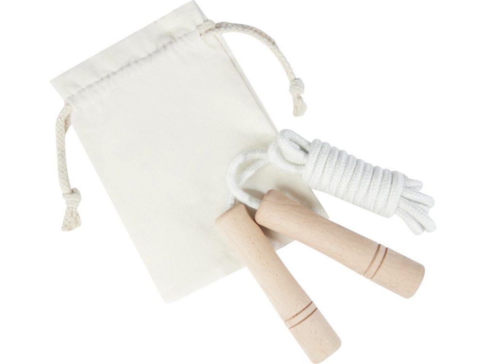 Denise скакалка с деревянными ручками в хлопковом чехле, дерево-2