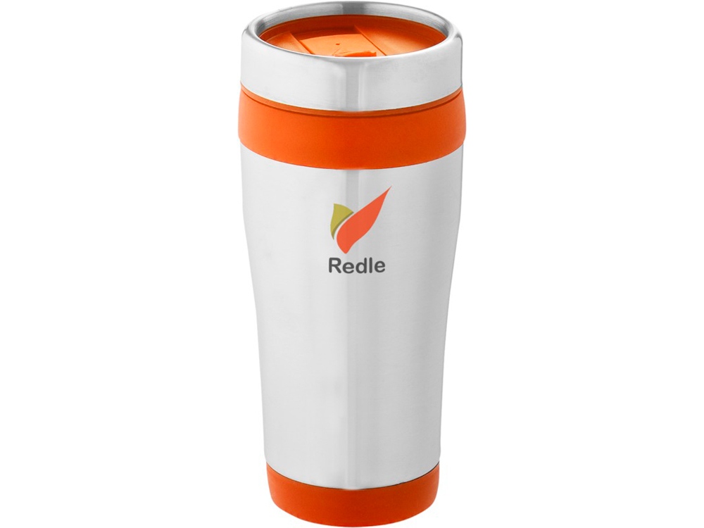Термостакан Elwood c изоляцией, серебристый/оранжевый-5