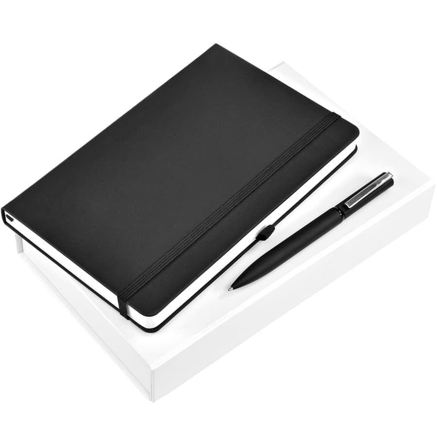 Бизнес-блокнот SILKY, формат А5, в клетку
, черный-6