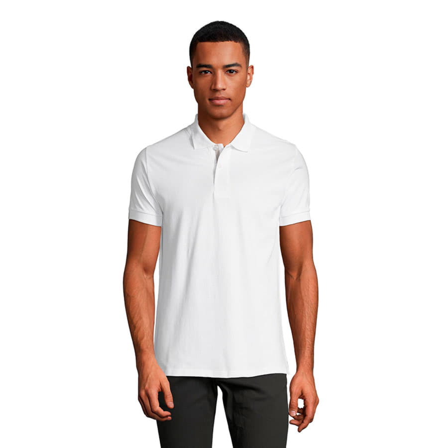 Рубашка поло мужская PORTLAND MEN 200, белый, серый-1