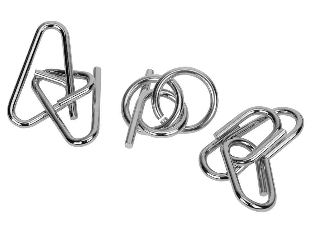 Набор из 3 металлических головоломок в мешочках Enigma-0