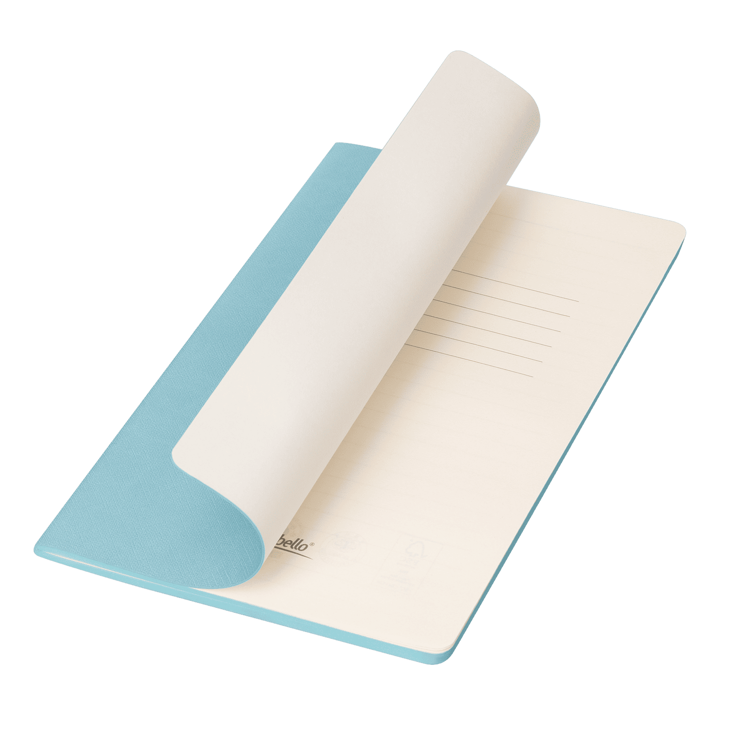 Блокнот Корса слим (Corsa slim), голубой-0