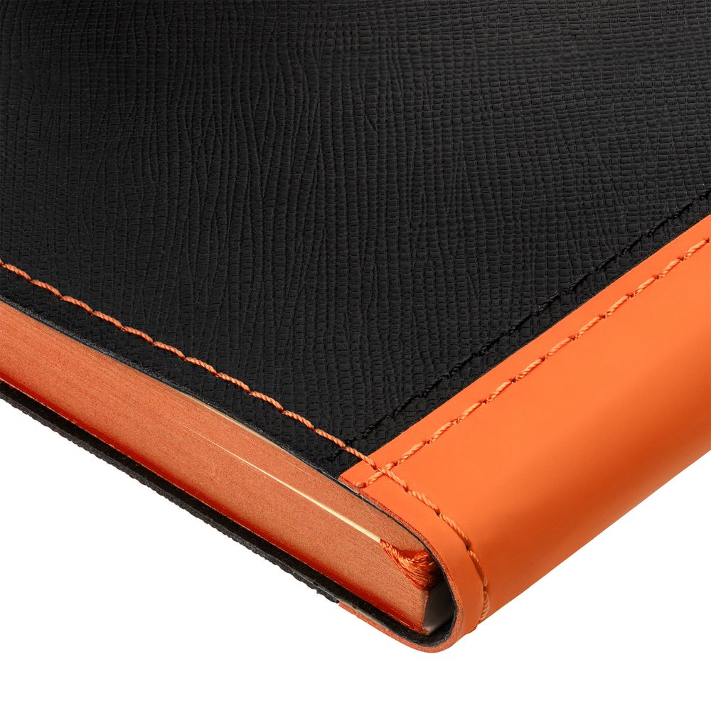 Ежедневник Nice Twice, недатированный, черный с оранжевым-3