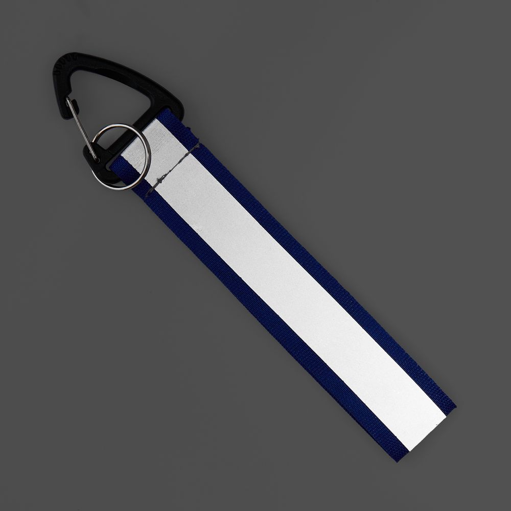 Светоотражающий брелок Flashline, серый с синим-3