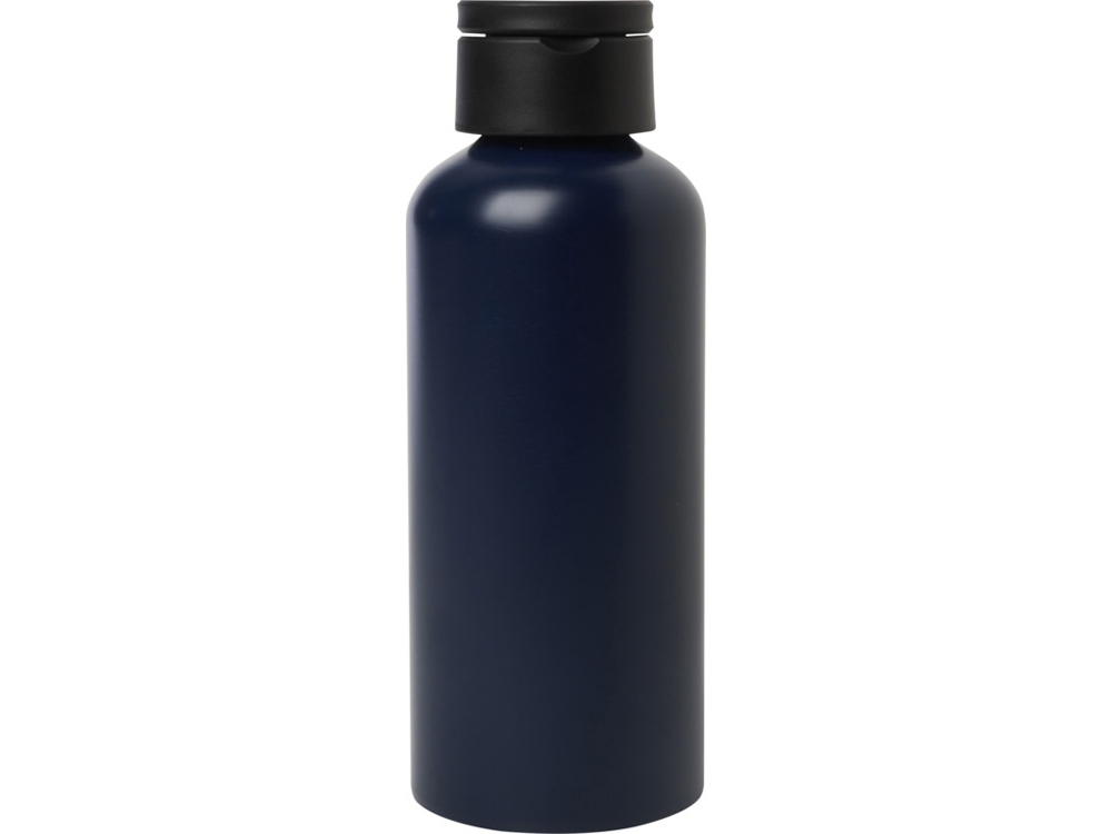 Trinity бутылка для воды из переработанного алюминия, сертифицированного согласно RCS, объемом 600 мл, с крышкой из переработ - Navy-1