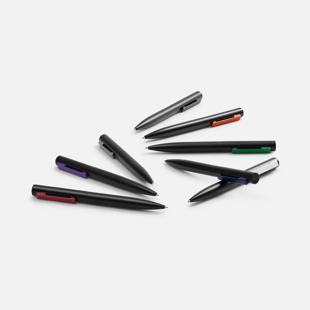 Ручка шариковая Inkolor, черная с белым-3