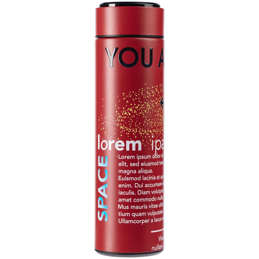 Смарт-бутылка с заменяемой батарейкой Long Therm, красная-8