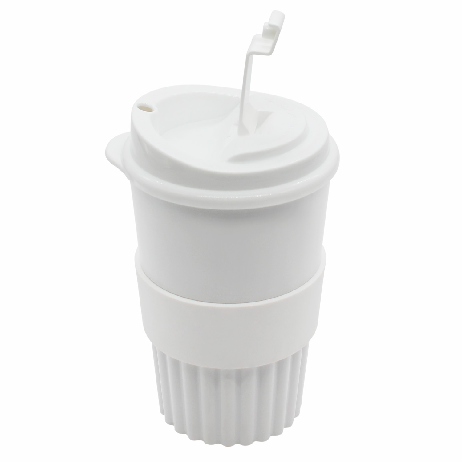 Стакан Classic White Green Line, 350 мл (белый)-1