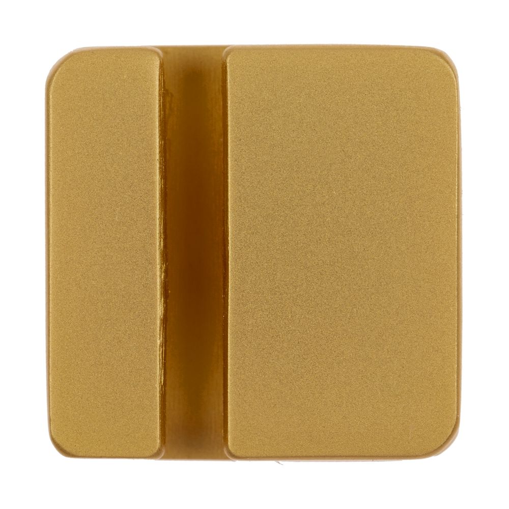 Квадратный шильдик на резинку Epoxi, матовый золотистый-1