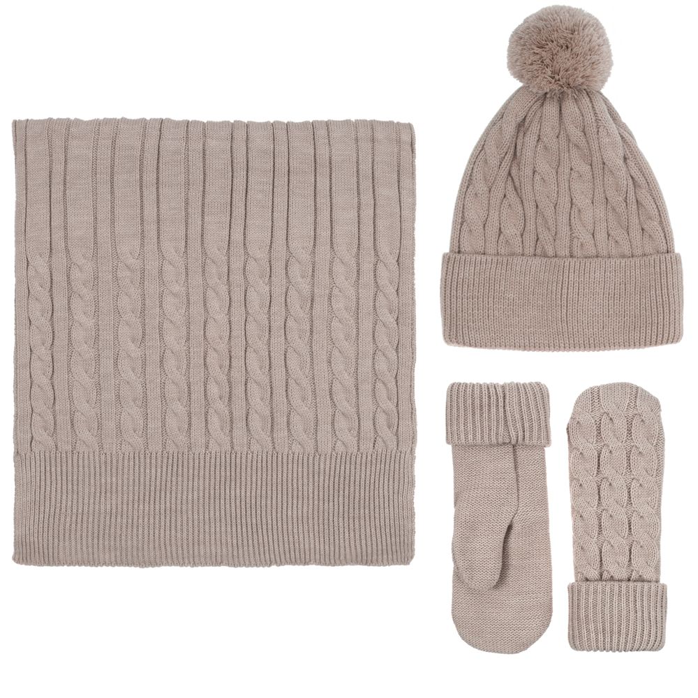 Шарф Heat Trick, бежевый меланж-2