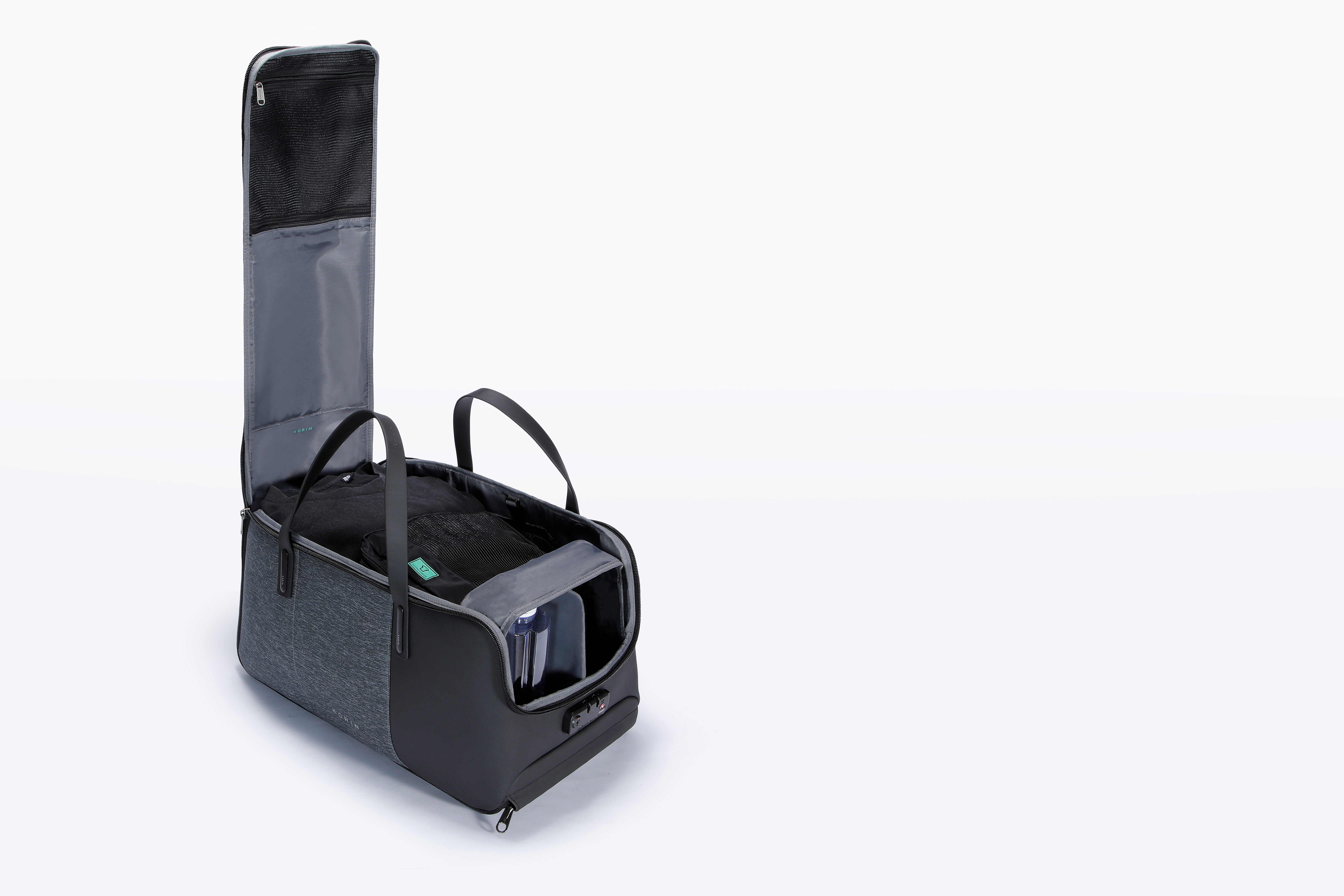 Дорожная сумка FlexPack Go 53х23х26 см, темно-серая-6