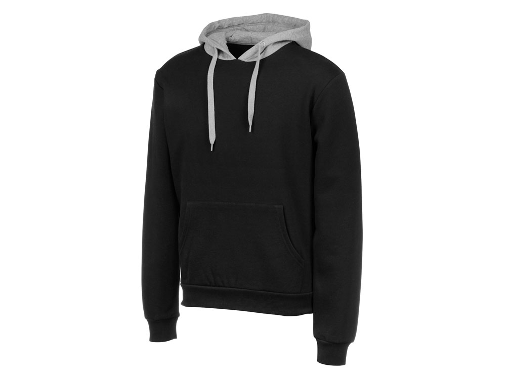 Толстовка с капюшоном Amsterdam мужская, черный/серый меланж-0