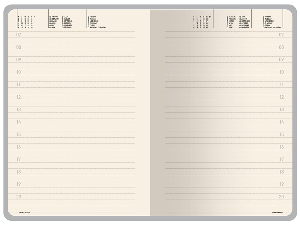 Ежедневник недатированный А5 Megapolis Color Flex New, светло-серый-7