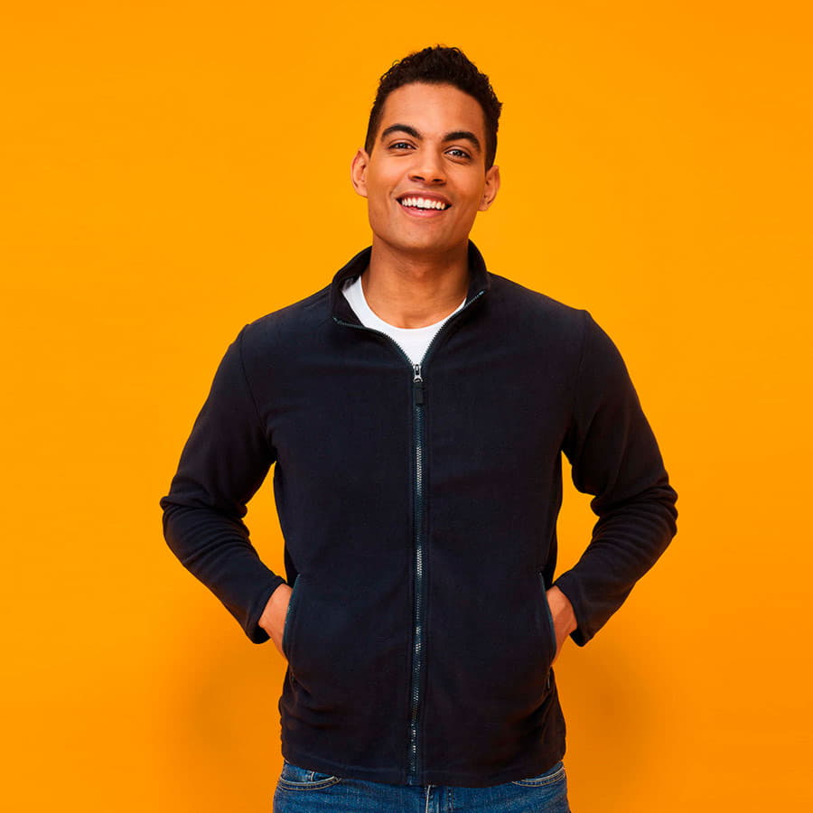 Толстовка на молнии мужская NORMAN MEN 220, черный-1