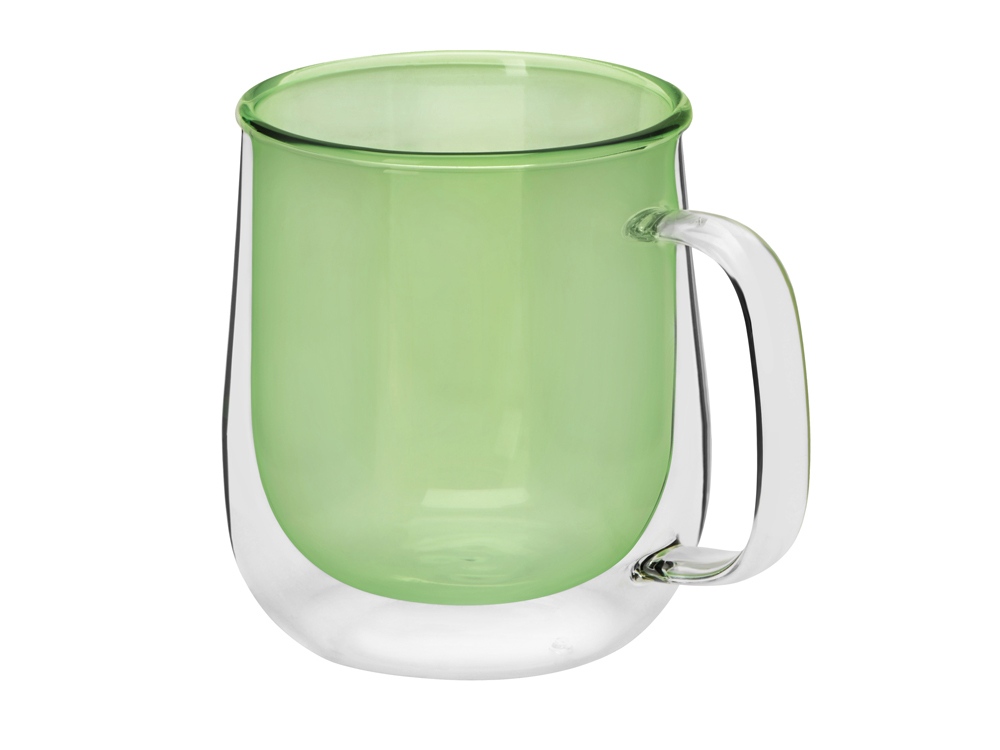 Цветная кружка Ubud с двойными стенками, зеленый-0