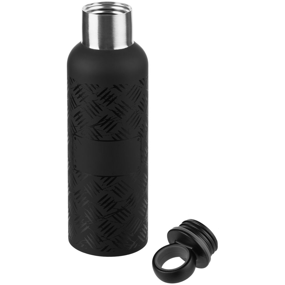 Термобутылка Hard Work Black, черная-1